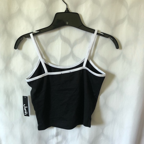 Justify Womens Crop Top Small Black/Yellow/Purple - Picture 3 of 4